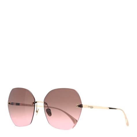 chanel 4271|CHANEL Titanium Polarized Rimless Square Sunglasses 4271.